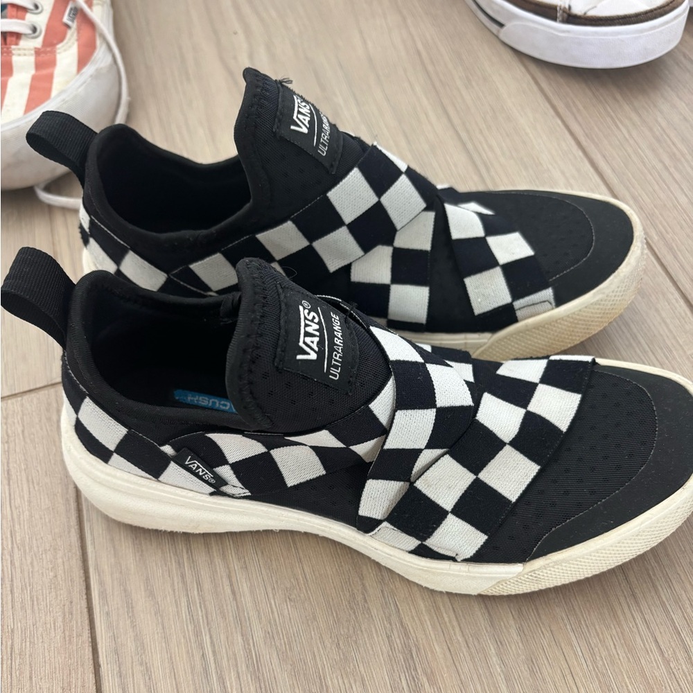 Vans UltraRange Black and White Checkered Sneakers